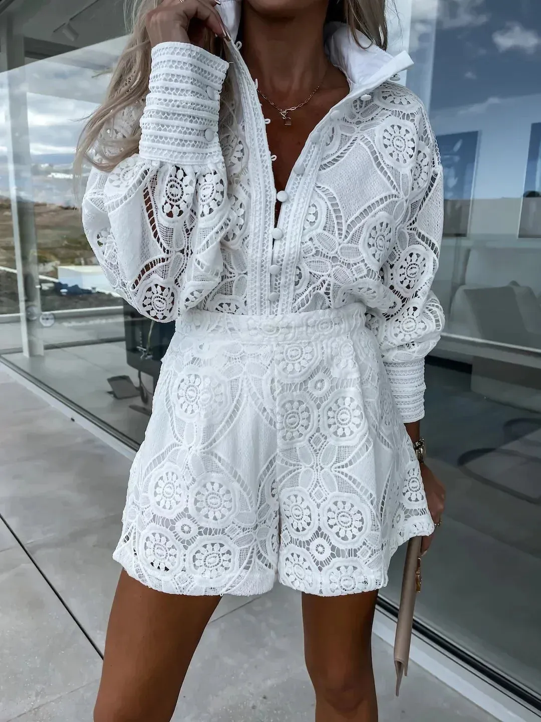 Ella™ - Chic Lace Two-Piece Ensemble