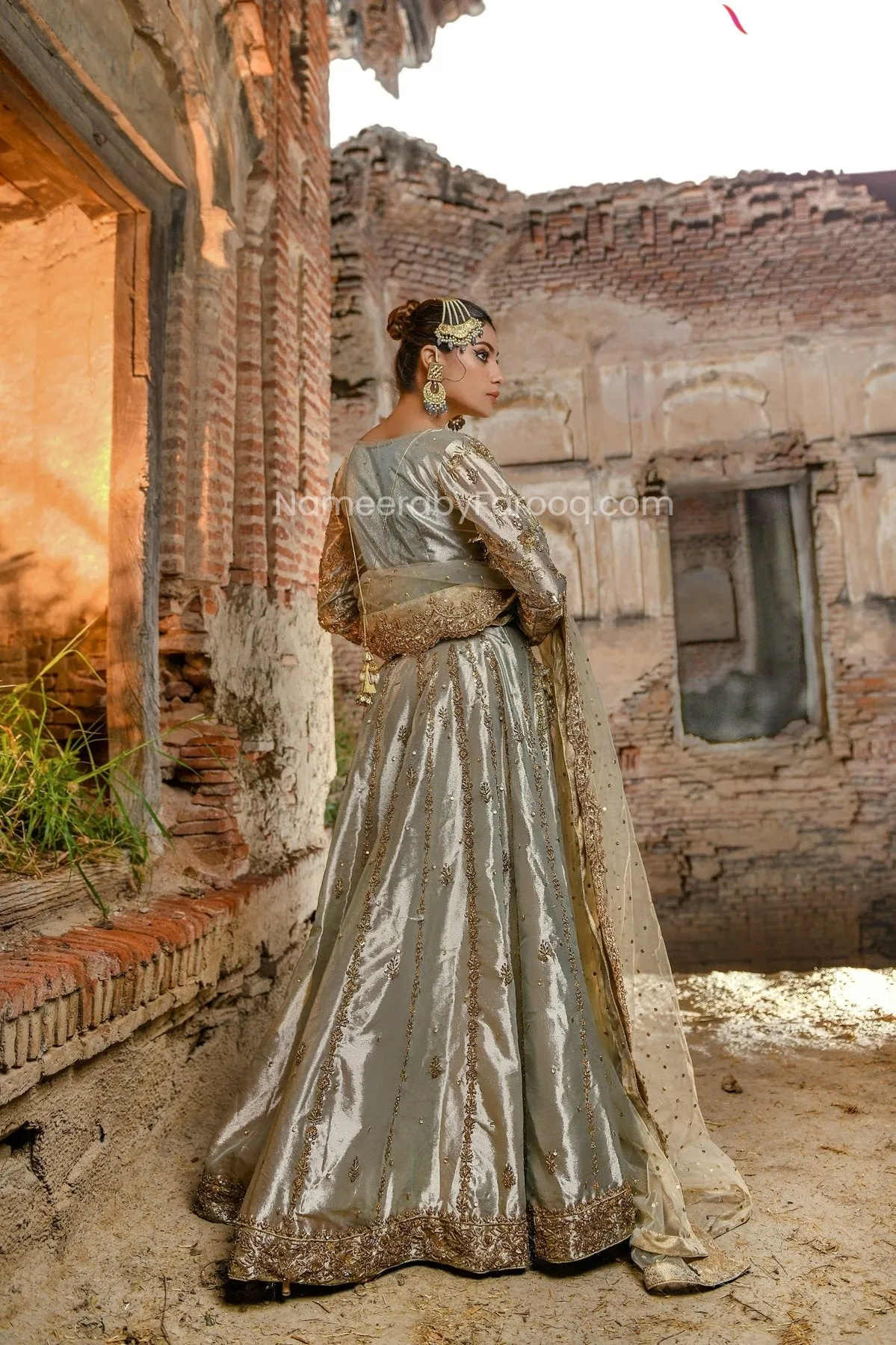 Embellished Green Lehenga Choli Wedding Dress #BN1015