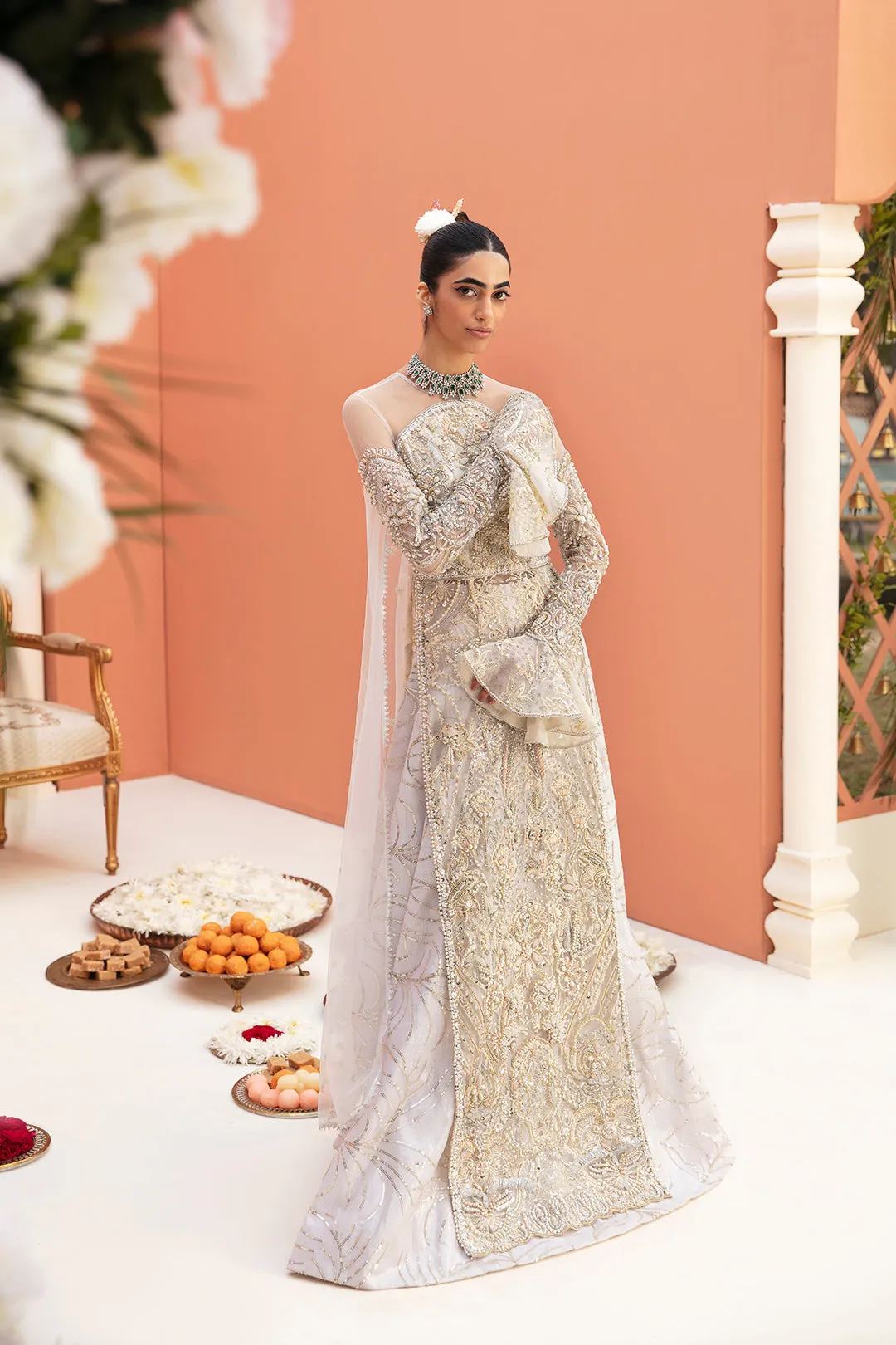 Embellished Kameez Lehenga Pakistani Wedding Dress