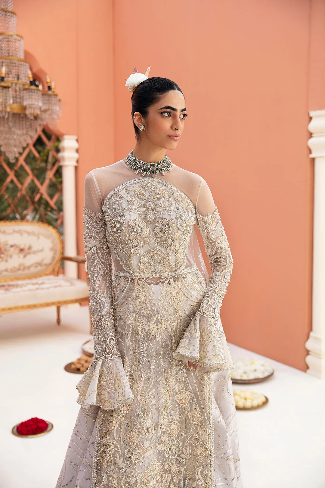 Embellished Kameez Lehenga Pakistani Wedding Dress