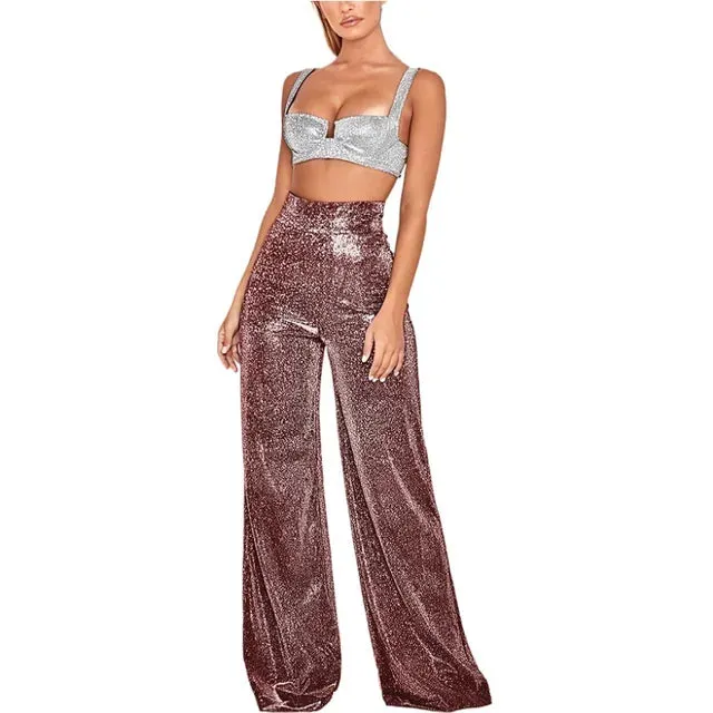 Estela | Glitterende Flared Pants