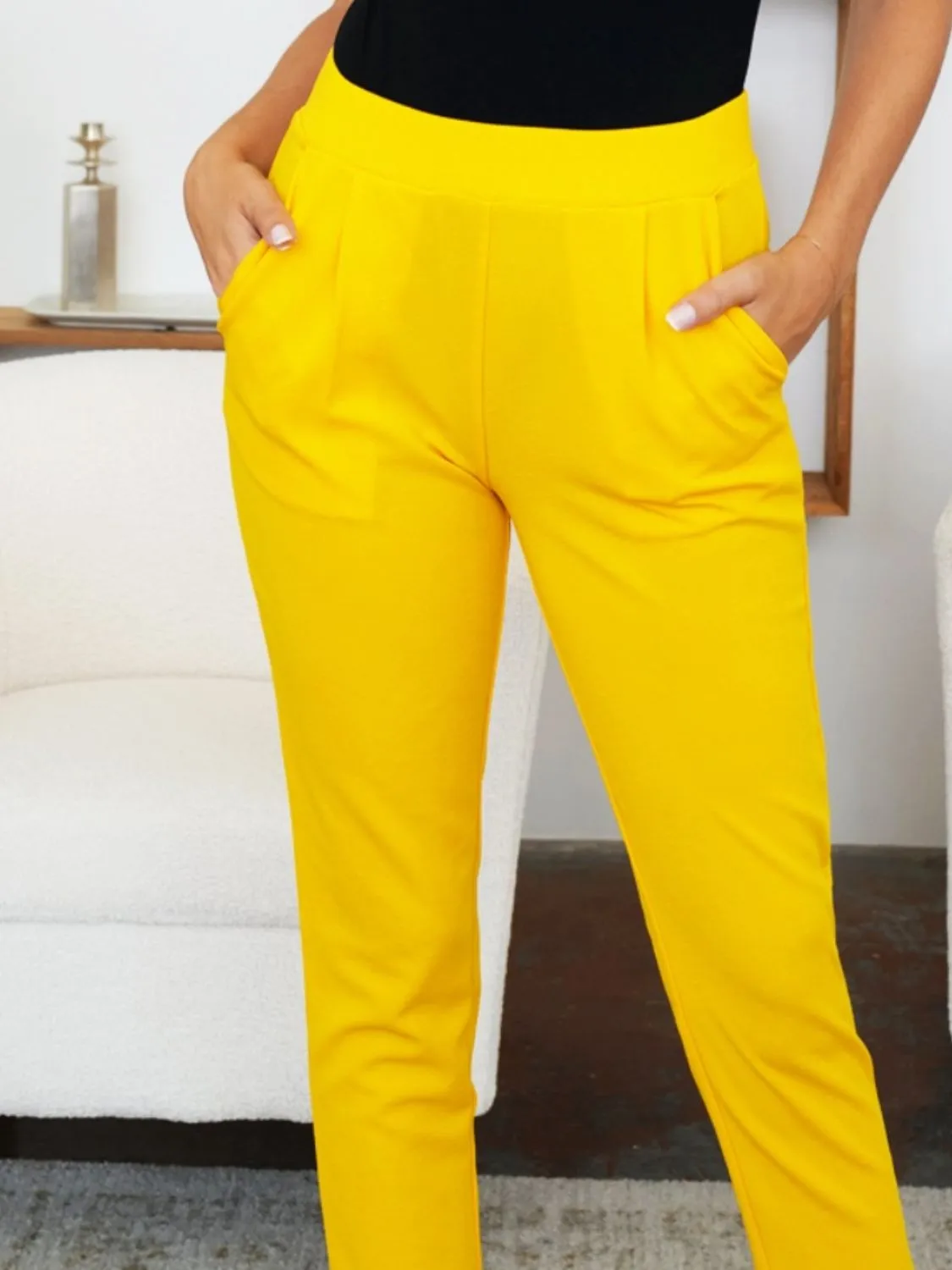 FAM-FAM Pocketed High Waist Skinny Pants (11 Colors)