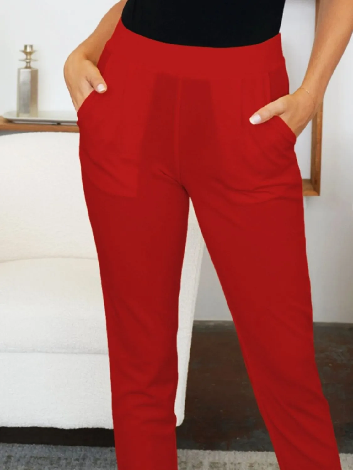 FAM-FAM Pocketed High Waist Skinny Pants (11 Colors)