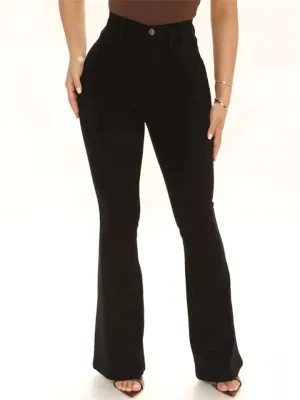 Fashion Slim Fit Stretchy Mid-Rise Bell-bottom Jeans for Women