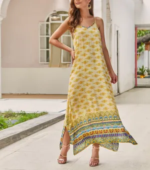 Fashion Women's Explosive Print Sling Dress