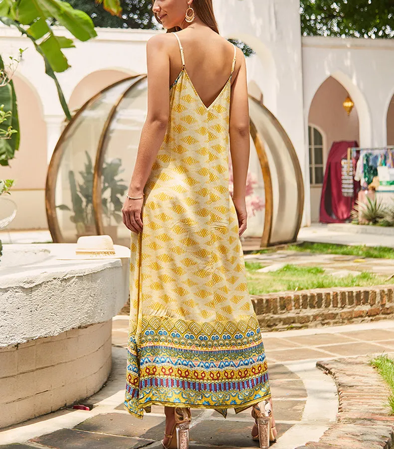 Fashion Women's Explosive Print Sling Dress
