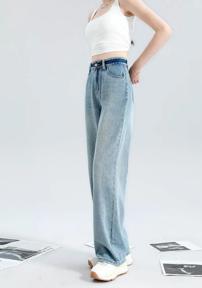 Fashionable Narrow Wide-leg Jeans For Women