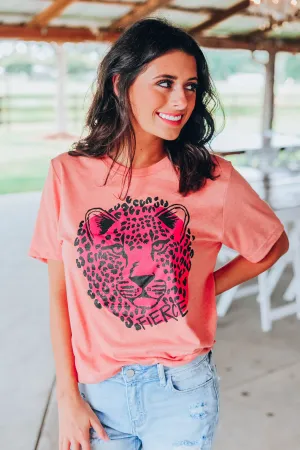 Fierce Tiger Tee - Heather Sunset