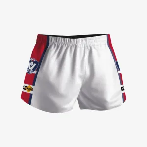 Footy Shorts - White/Navy/Red