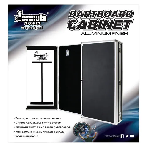 FORMULA SPORTS ALUMINIUM DARTBOARD CABINET