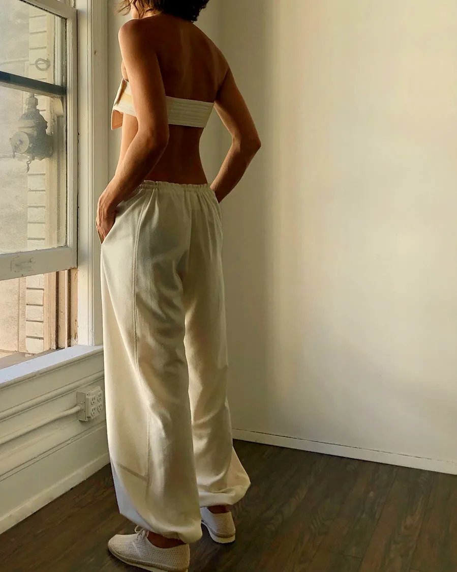 Genie Pant Beige Cotton Gauze