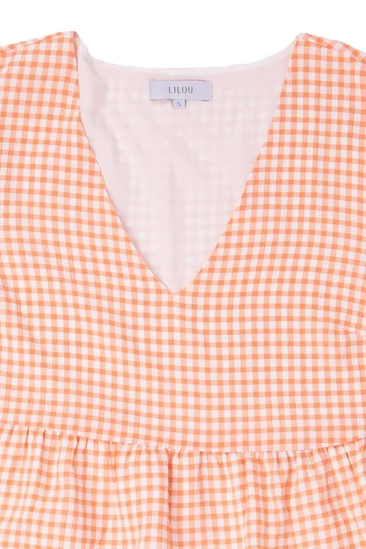 Gingham Tiered Dress