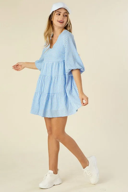 Gingham Tiered Dress