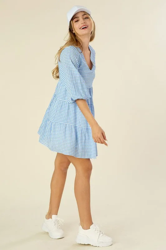 Gingham Tiered Dress