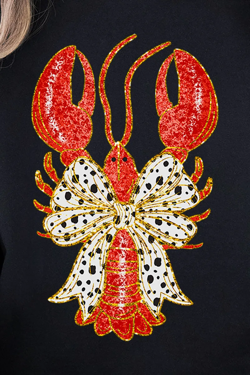 Glitzy Crawfish Coquette Bow Unisex NuBlend Crew Sweatshirt