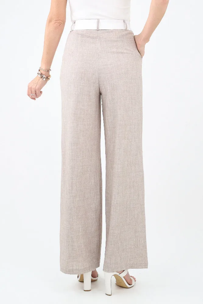 Graceful Wide-Leg Dress Pants - Natural