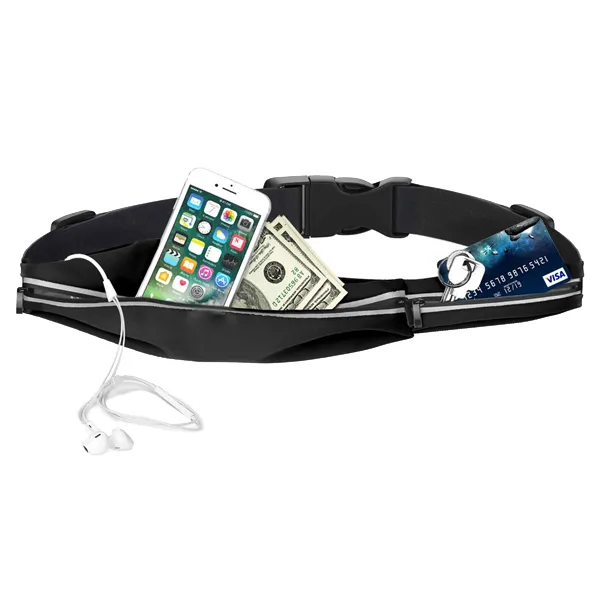 Hands-Free Dual Pocket Stretchable Belt Pouch