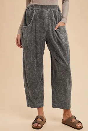 Hazel Blues® |  Annie Wear Mineral Washed Elastic Waist Pants