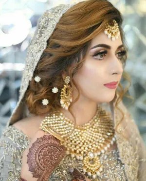 Heavy Choker Necklace Set for Asian Bride #J4142