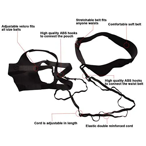 HoDrme 2 Sets of Volleyball Training Aid-Volleyball Rebounder & Resistance Band-Great Trainer for Solo Practice of Serving Tosses, Arm Swings and Passing Technique