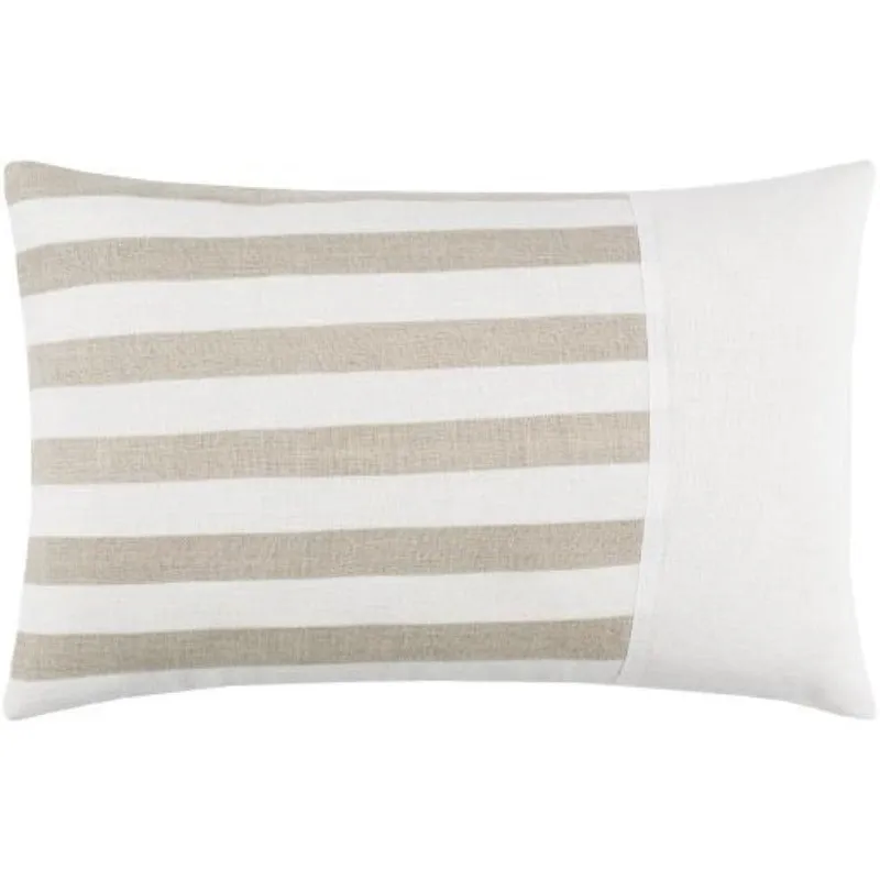 Ivory & Natural Stripe Lumbar Pillow