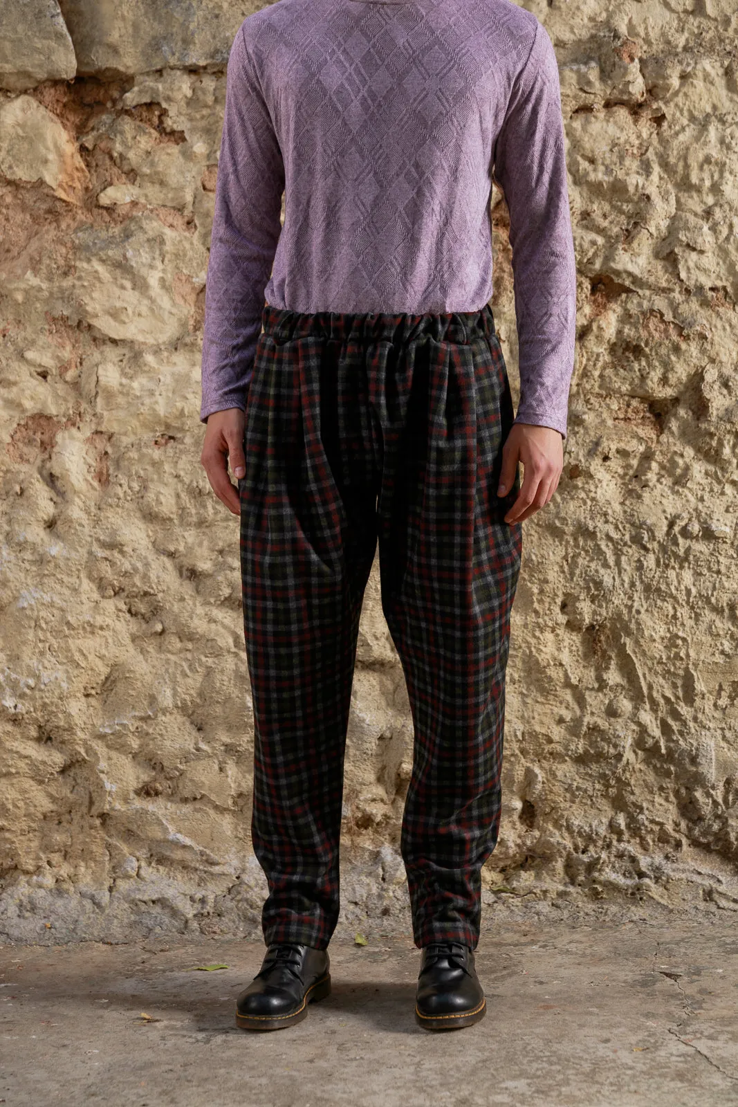 Jacopo Pants Plaid Red