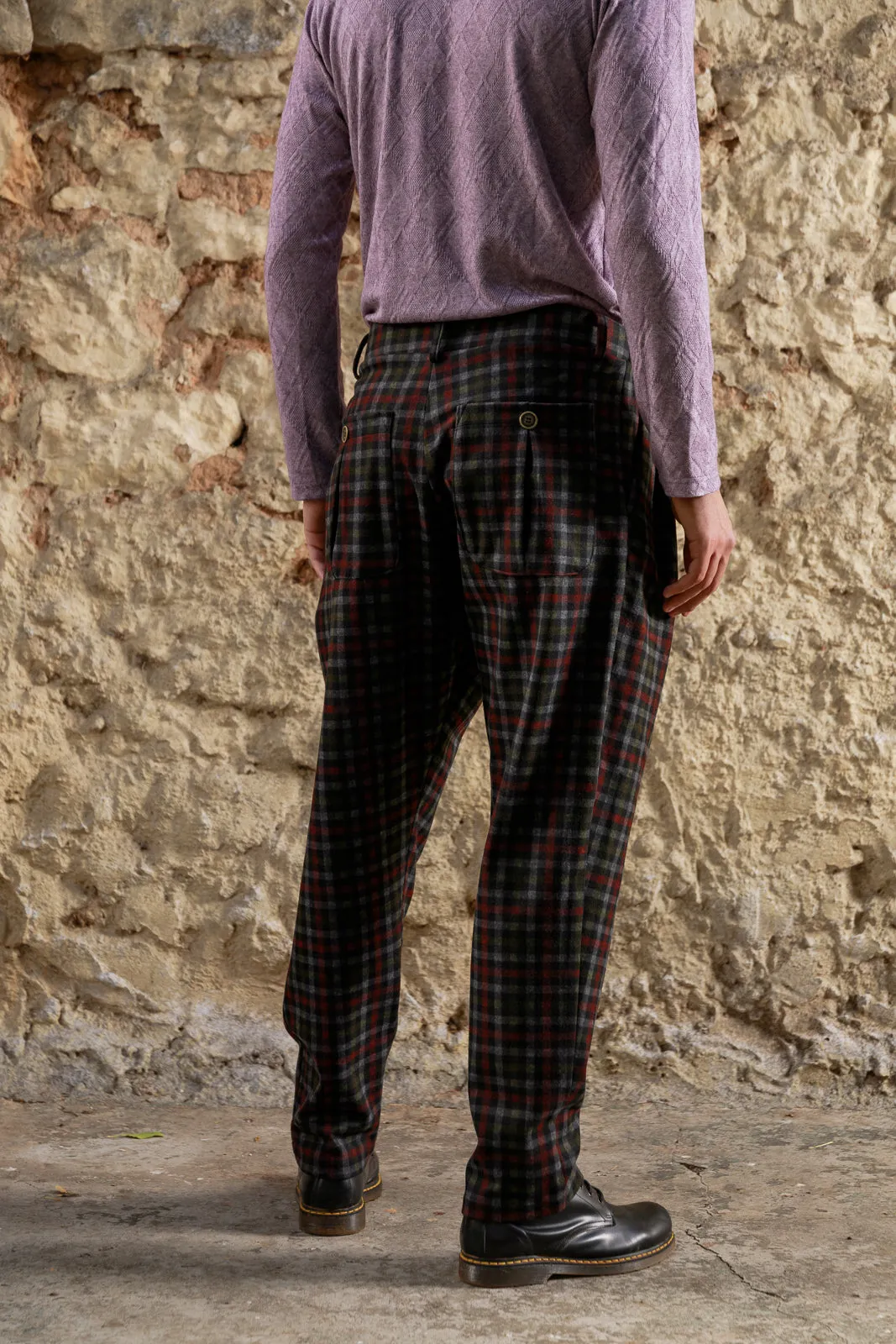 Jacopo Pants Plaid Red