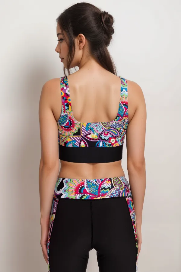 Johnny Was Bee Active Reversible Square Neck Sports A7624 Boho Chic
