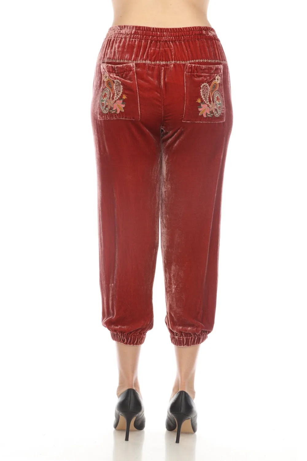 Johnny Was Biya Lori Silk Blend Jogger Pants Boho Chic B66723