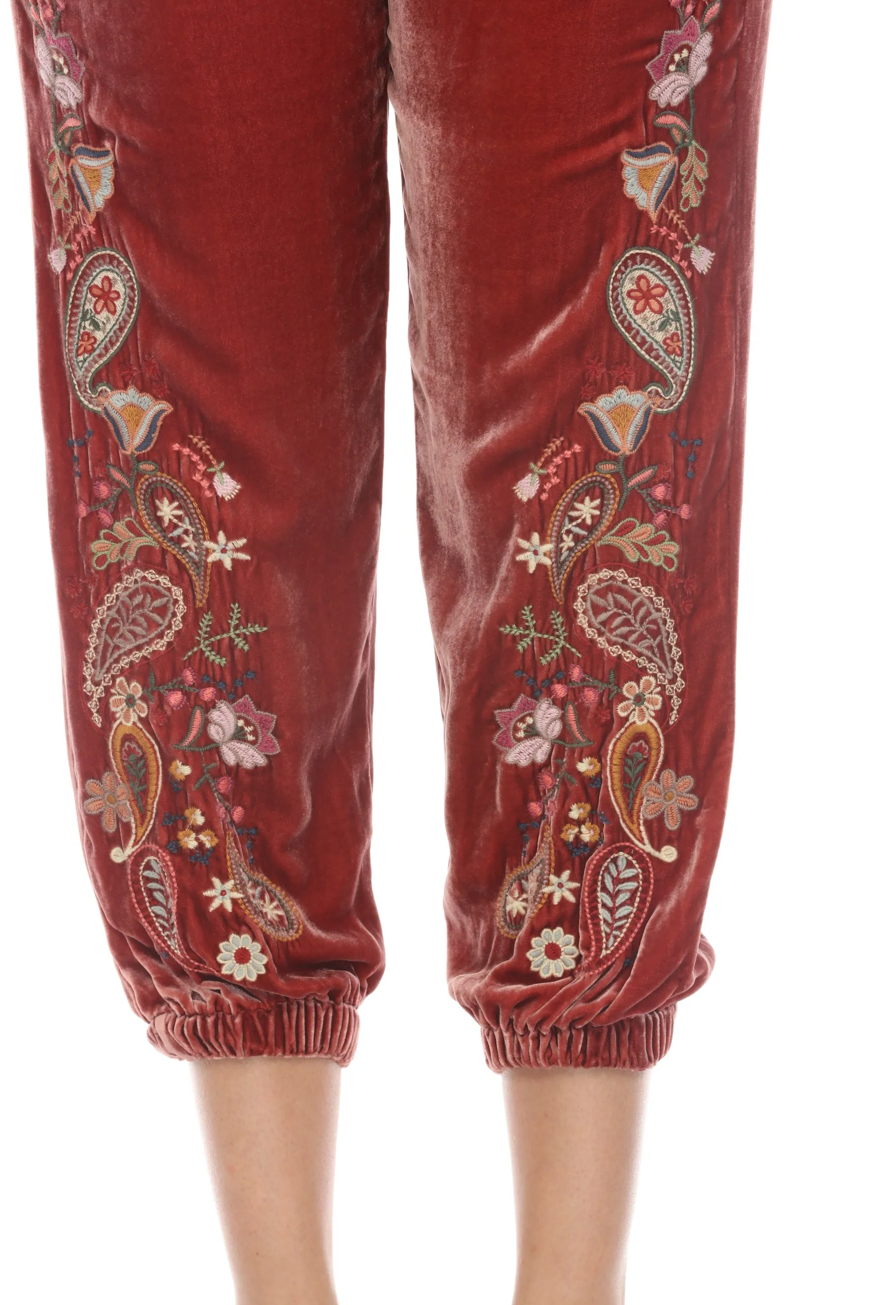Johnny Was Biya Lori Silk Blend Jogger Pants Boho Chic B66723