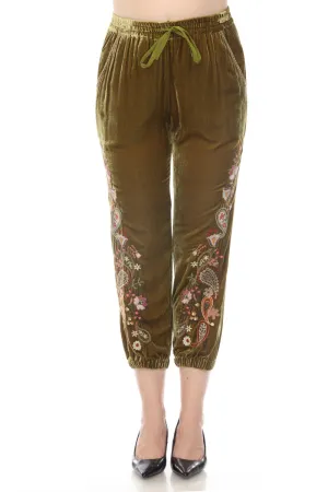 Johnny Was Biya Lori Silk Blend Jogger Pants Boho Chic B66723