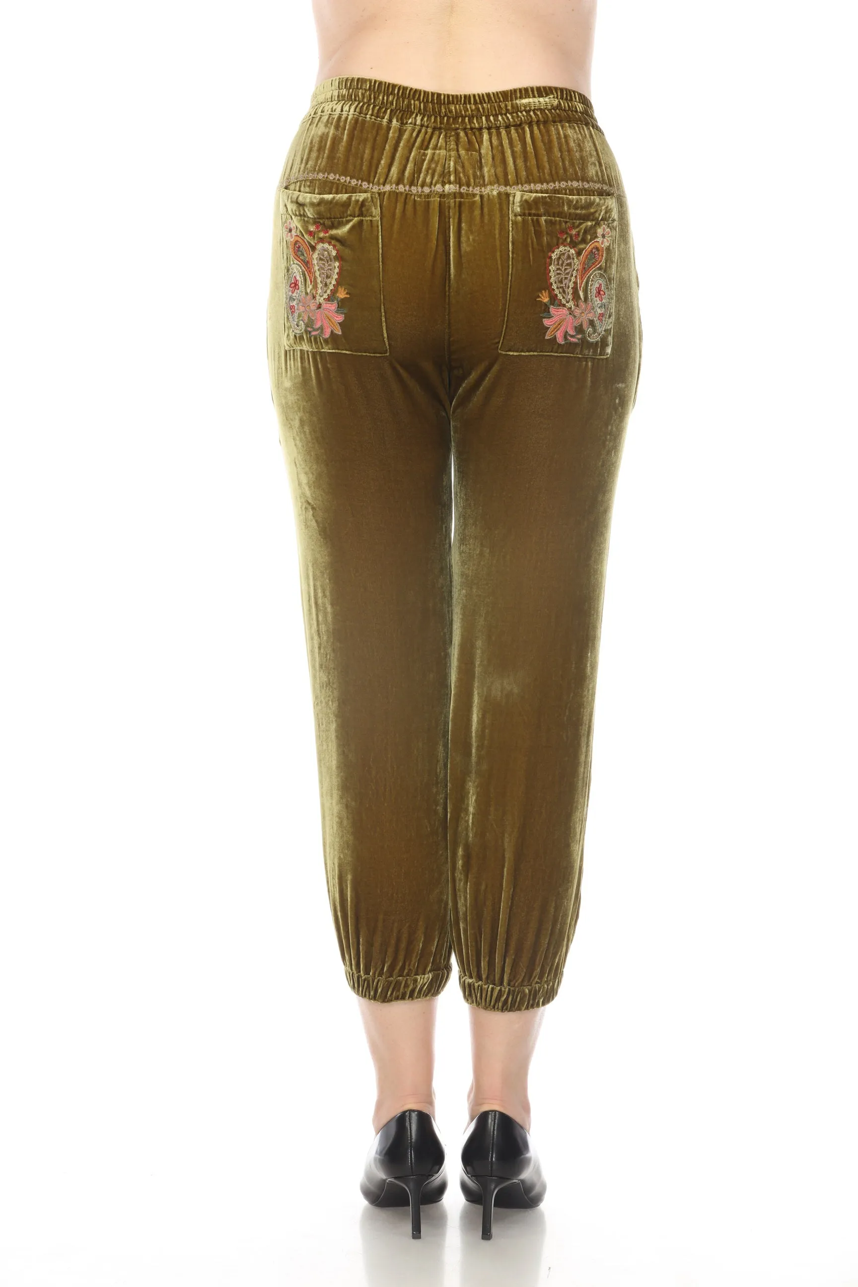 Johnny Was Biya Lori Silk Blend Jogger Pants Boho Chic B66723