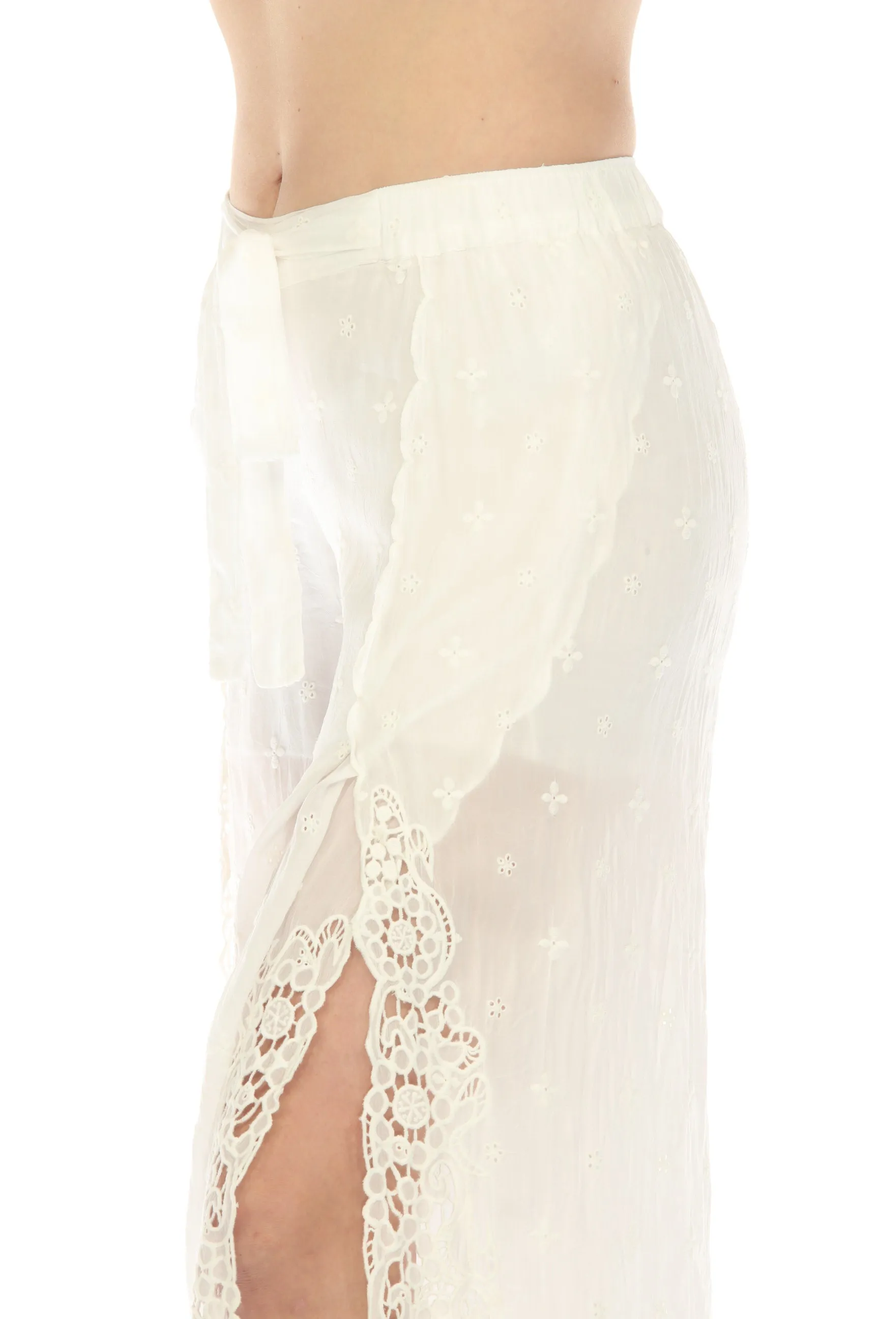 Johnny Was Eleuthera Embroidered Wrap Pants C62423 *