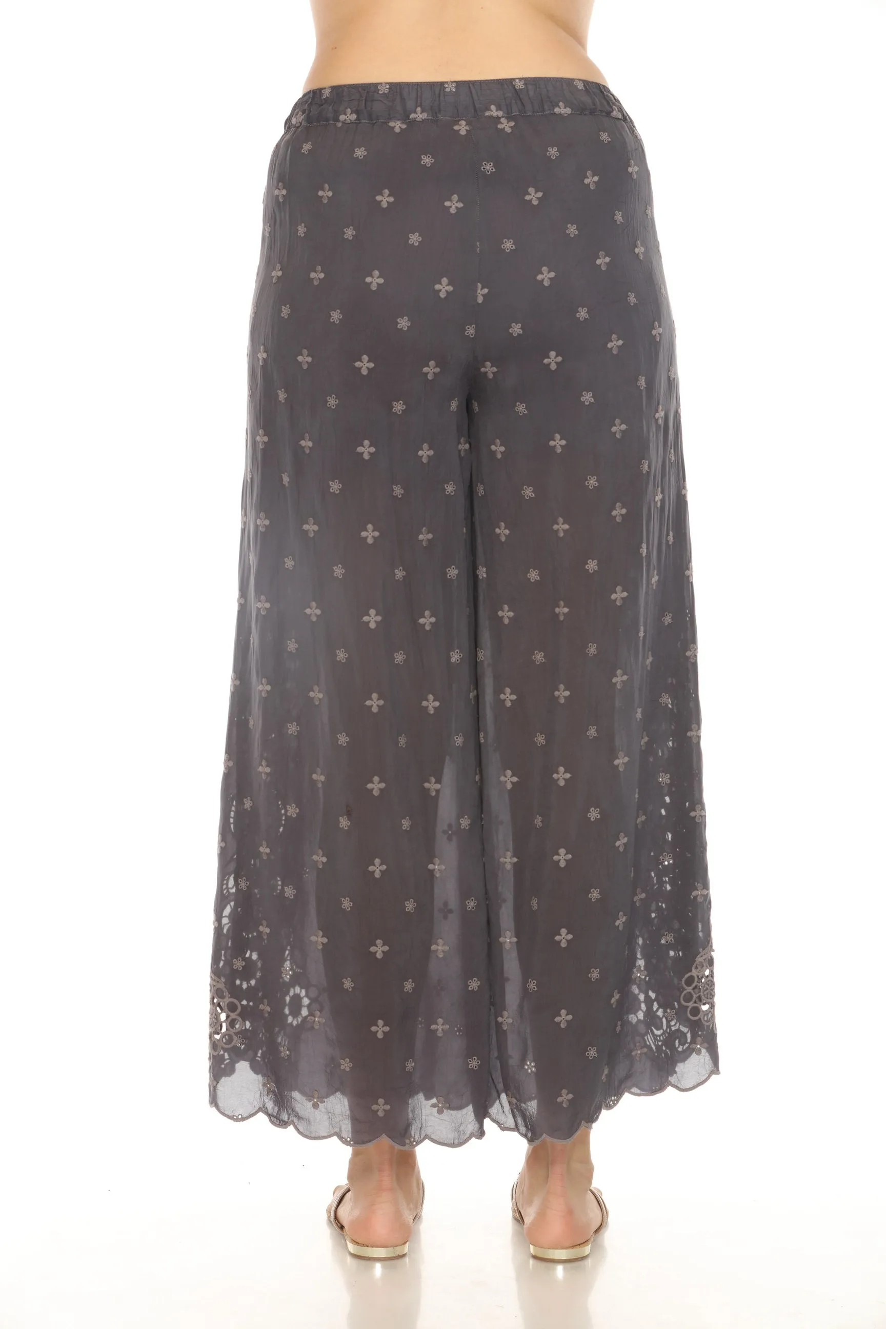 Johnny Was Eleuthera Embroidered Wrap Pants C62423 *