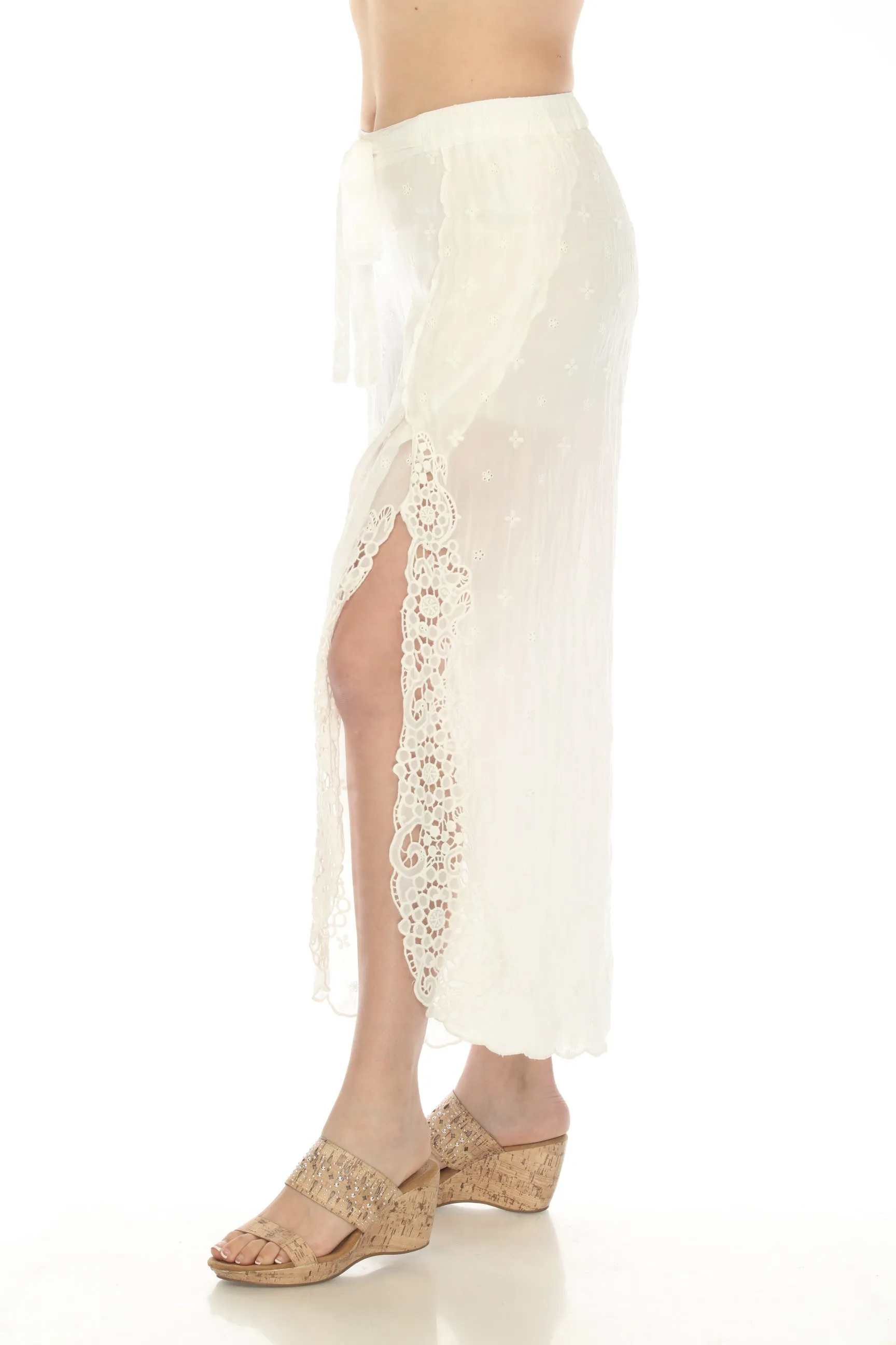 Johnny Was Eleuthera Embroidered Wrap Pants C62423 *