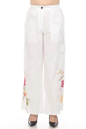 Johnny Was Workshop Malory Drawstring Hem Cargo Pants Boho Chic W61624 *