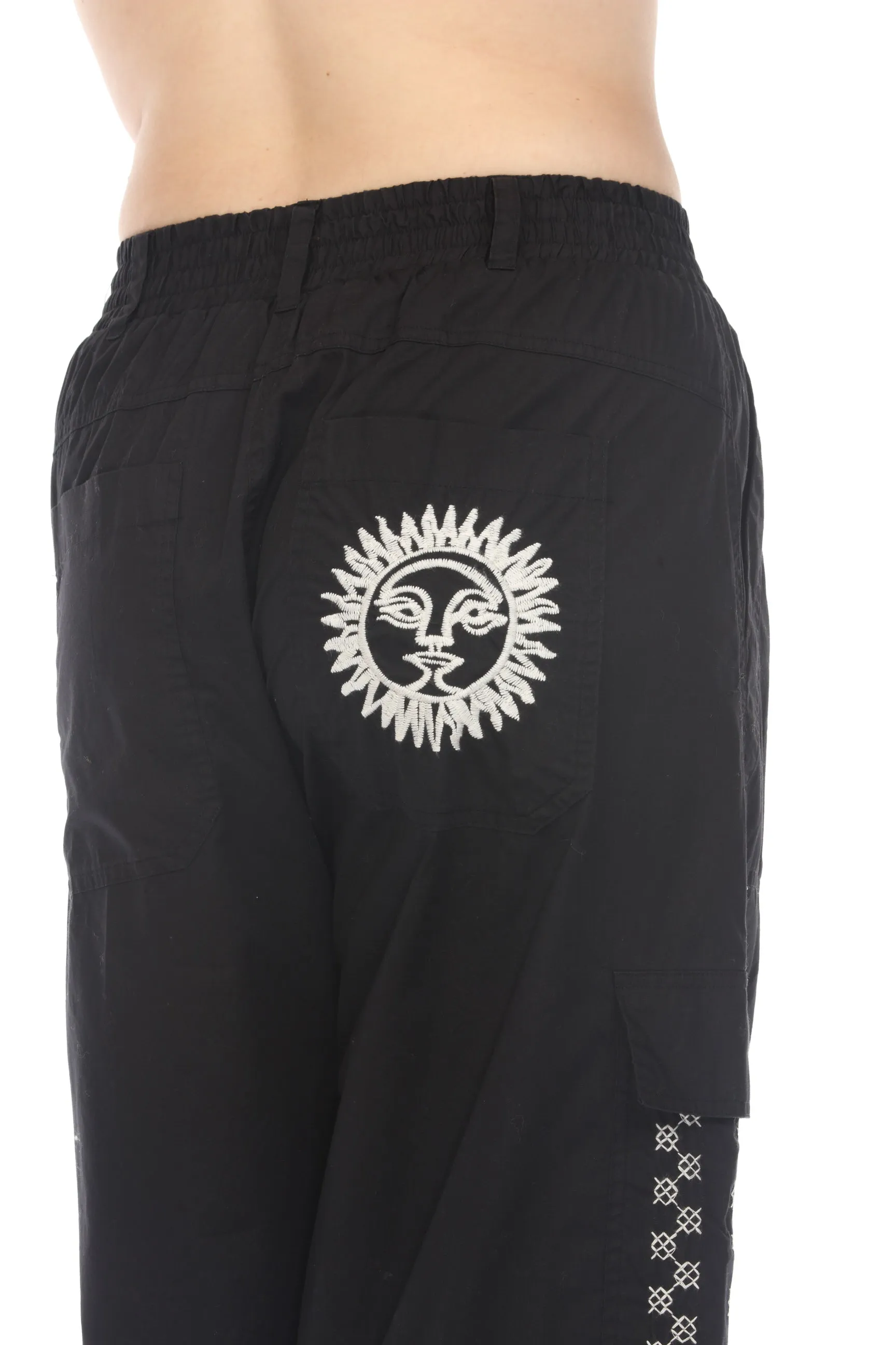 Johnny Was Workshop Malory Drawstring Hem Cargo Pants Boho Chic W61624 *