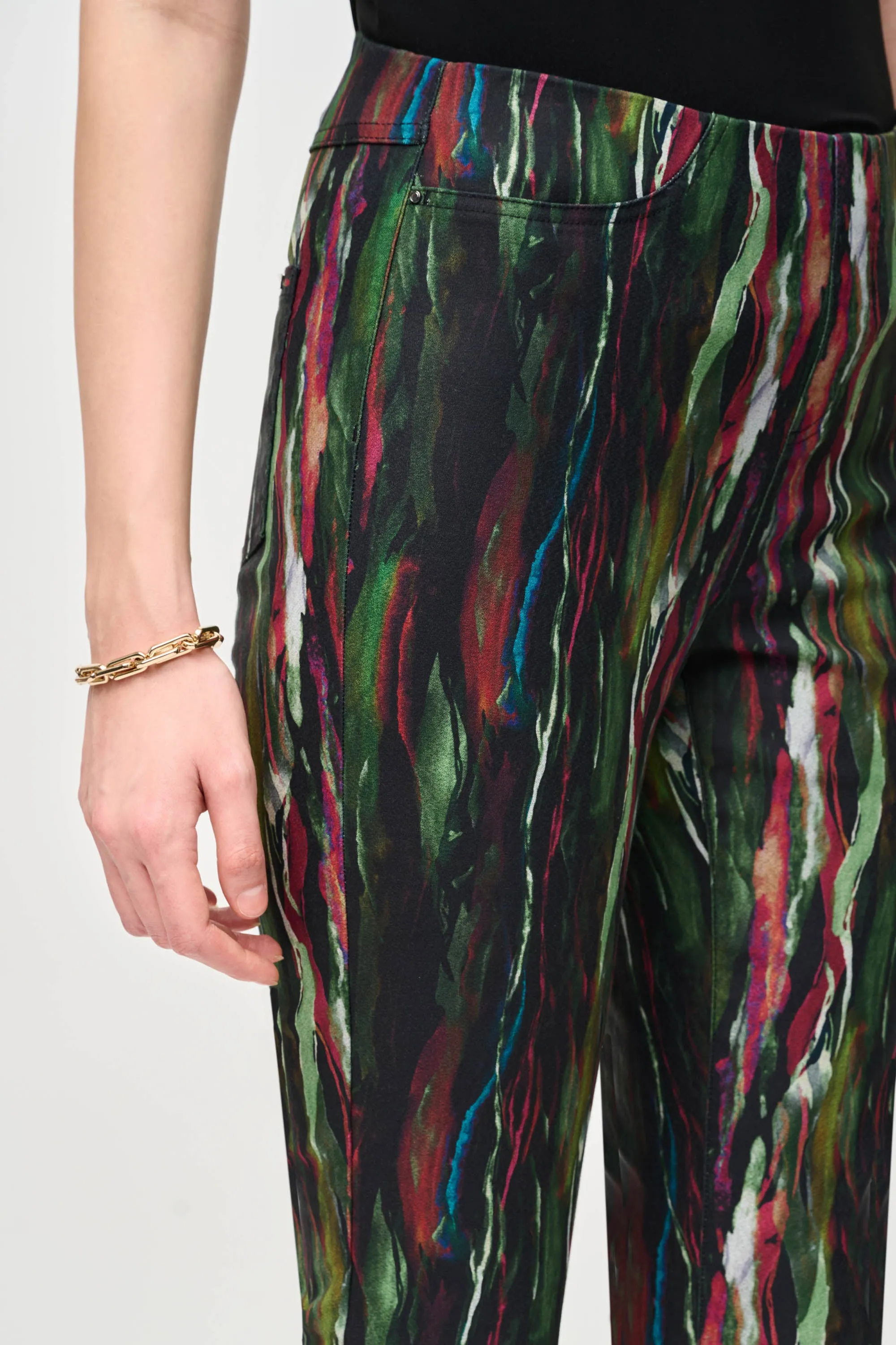 Joseph Ribkoff Abstract Print Classic Slim Pull-On Pants