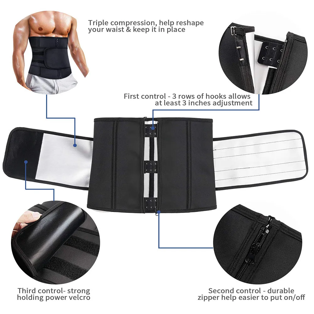 Junlan 3-in 1 Heat-Trap Sweat Workout Waist Trainer