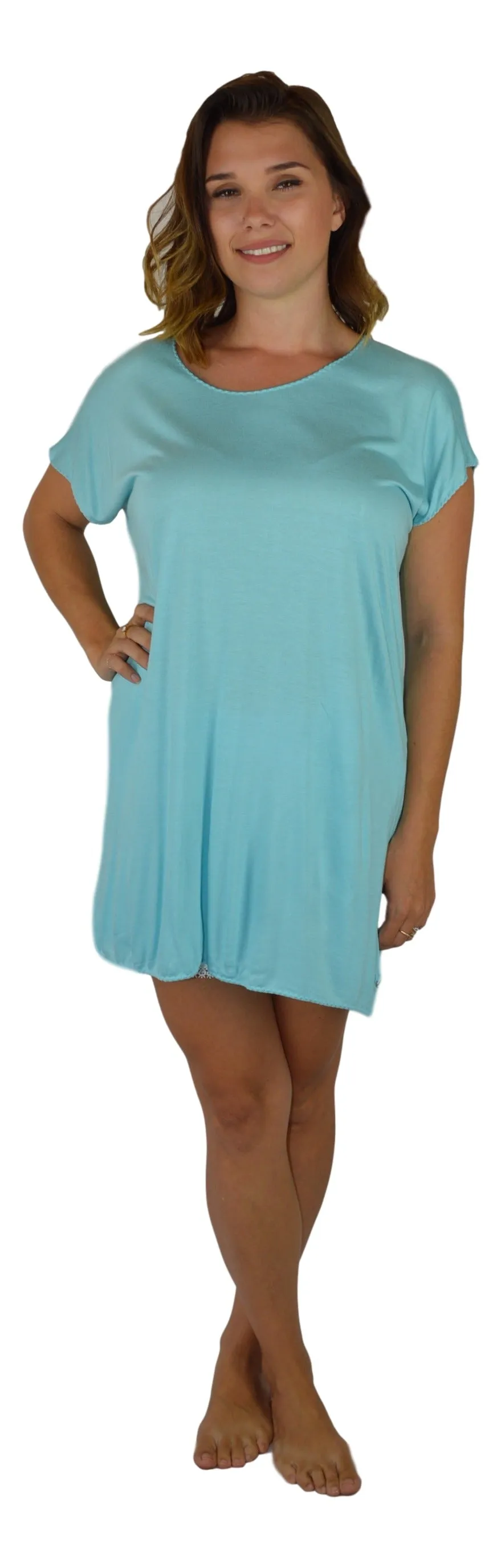Kailua Jersey Top - Solid - Aqua