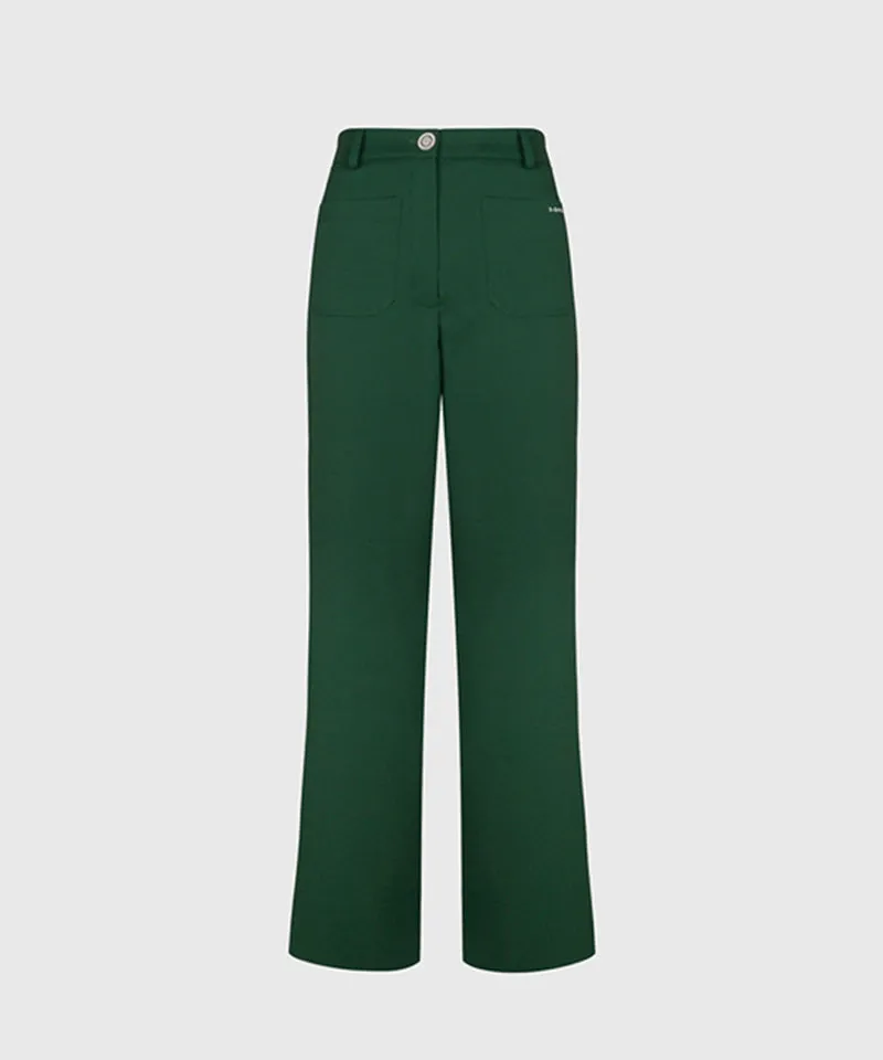 KANDINI Out-Pocket Stretch Long Pants - Green