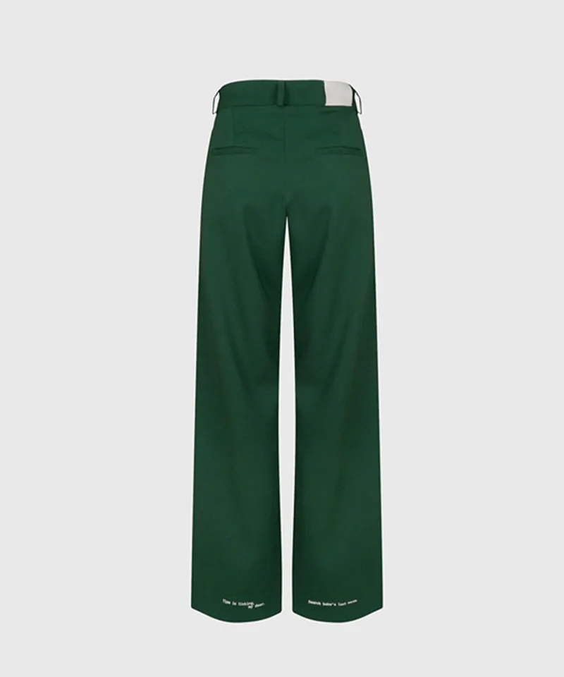 KANDINI Out-Pocket Stretch Long Pants - Green