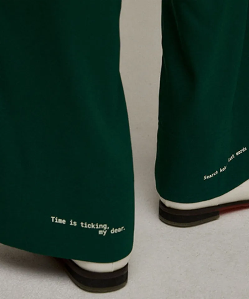 KANDINI Out-Pocket Stretch Long Pants - Green