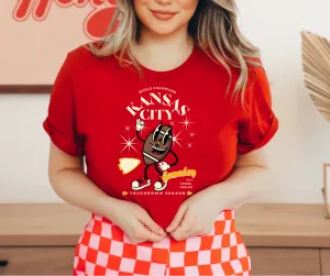 Kansas City Football Man Red Graphic Tee
