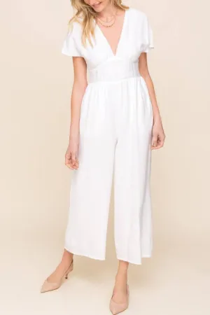Keep Me Accountable White Dolman Sleeve Jumpsuit