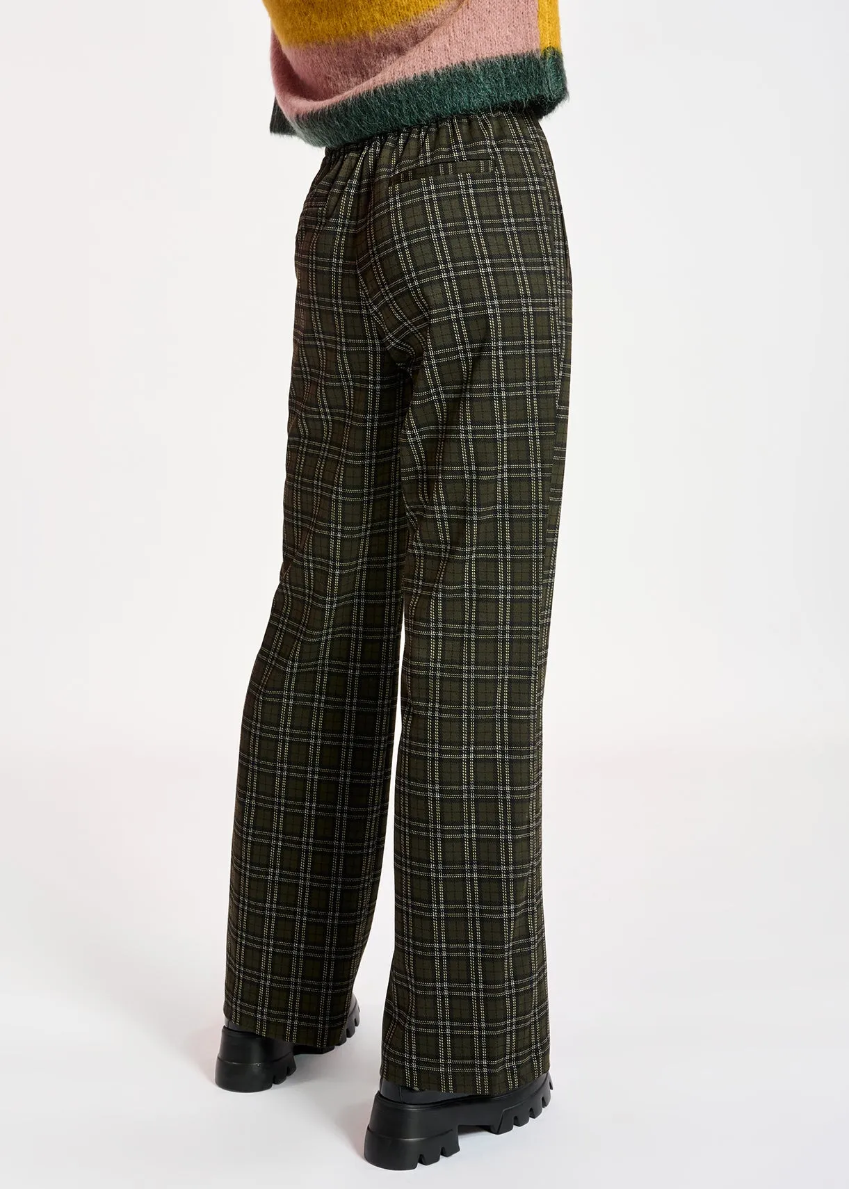 Khaki checked pants