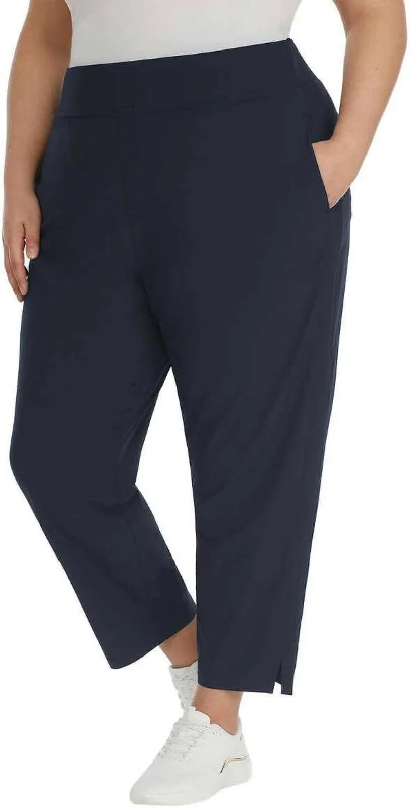 Kirkland Signature  Women's Lightweight Ankle Pants 7772005 Navy Blue M