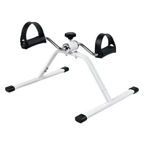 Klapp Pedal Exercise Mini Bike,Cycle Aid with Adjustable Resistance Ab Care King Toner (White)