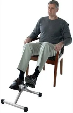 Klapp Pedal Exercise Mini Bike,Cycle Aid with Adjustable Resistance Ab Care King Toner (White)