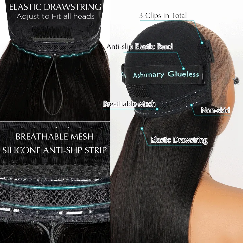 Layered Cut Customized Blonde Balayage on Brown Hair 13x4 Transparent Lace Front Straight Wig 100% Human Hair